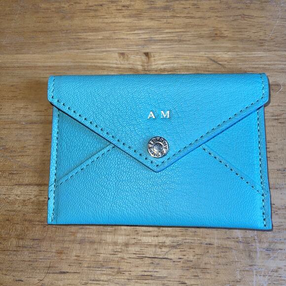 Tiffany Co. Accessories - TIFFANY & Co. Business Card Holder Leather Envelope Style Tiffany Blue